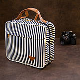 Сумка органайзер для подорожей текстильна Vintage 20651 Біла, фото 9