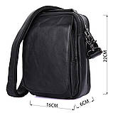 Сумка чоловіча Vintage 14451 Чорна, фото 3