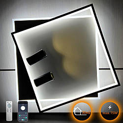 Люстра GEOMETRIA DOWNLIGHT 75W 2S WHITE/BLACK Luminaria 3000-6500К 7500Lm 220V IP20 з пультом ДУ 500×500×130мм