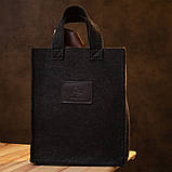 Стильна шкіряна чоловіча сумка через плече GRANDE PELLE 11358 Коричневий, фото 10