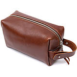 Чоловічий несесер з натуральної шкіри GRANDE PELLE 11416 Коричневий, фото 2