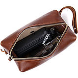 Чоловічий несесер з натуральної шкіри GRANDE PELLE 11416 Коричневий, фото 4