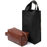 Чоловічий несесер з натуральної шкіри GRANDE PELLE 11416 Коричневий, фото 6