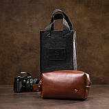 Чоловічий несесер з натуральної шкіри GRANDE PELLE 11416 Коричневий, фото 9