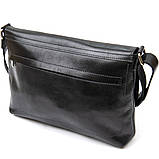 Шкіряна чоловіча прямокутна сумка GRANDE PELLE 11429 Чорний, фото 3