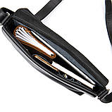 Шкіряна чоловіча прямокутна сумка GRANDE PELLE 11429 Чорний, фото 4