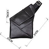 Шкіряна чоловіча сумка через плече GRANDE PELLE 11439 Чорний, фото 3