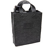 Шкіряна чоловіча сумка через плече GRANDE PELLE 11439 Чорний, фото 7