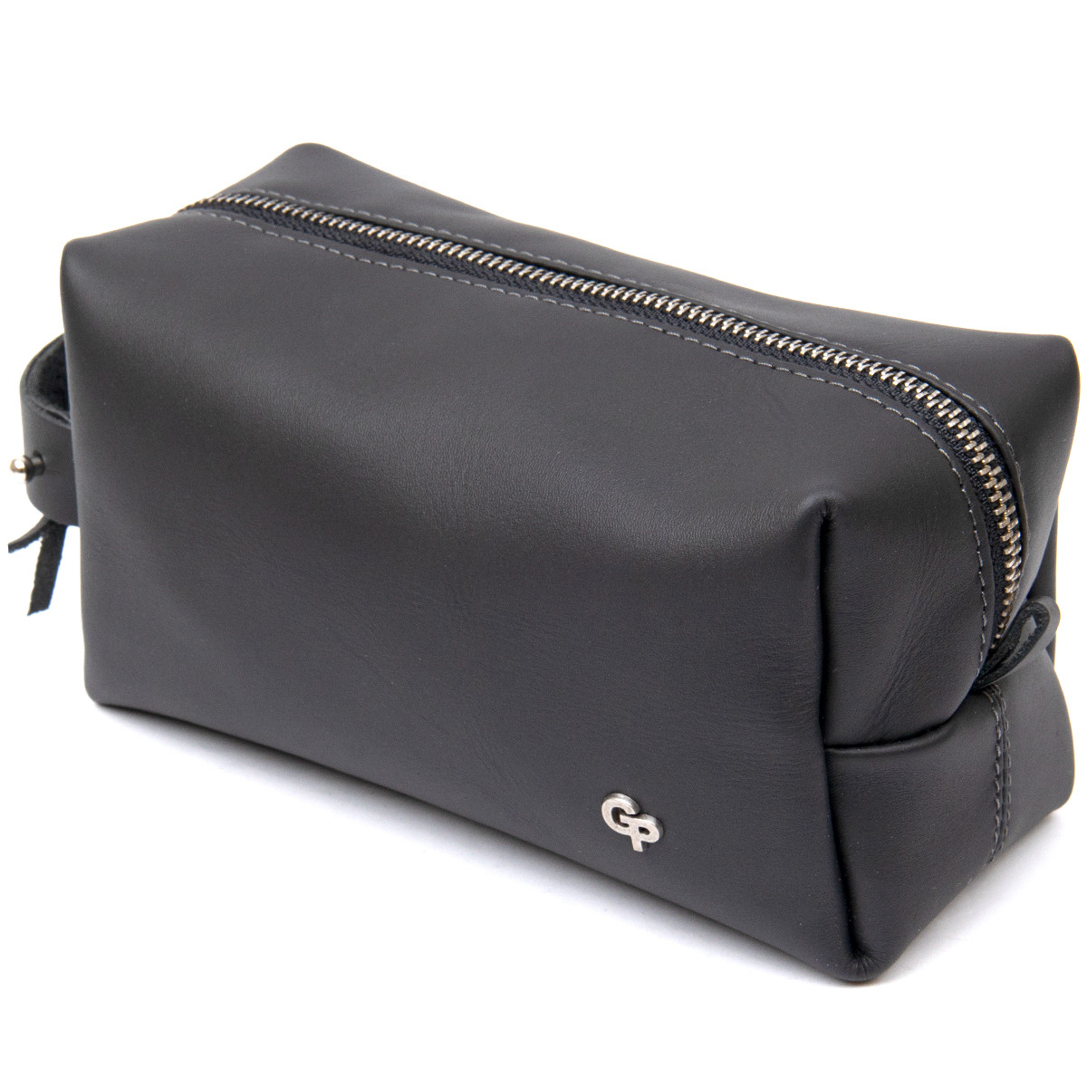 Матовий чоловічий шкіряний несесер GRANDE PELLE 11509 Чорний, фото 1