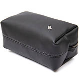 Матовий чоловічий шкіряний несесер GRANDE PELLE 11509 Чорний, фото 3