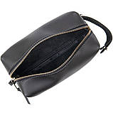 Матовий чоловічий шкіряний несесер GRANDE PELLE 11509 Чорний, фото 6