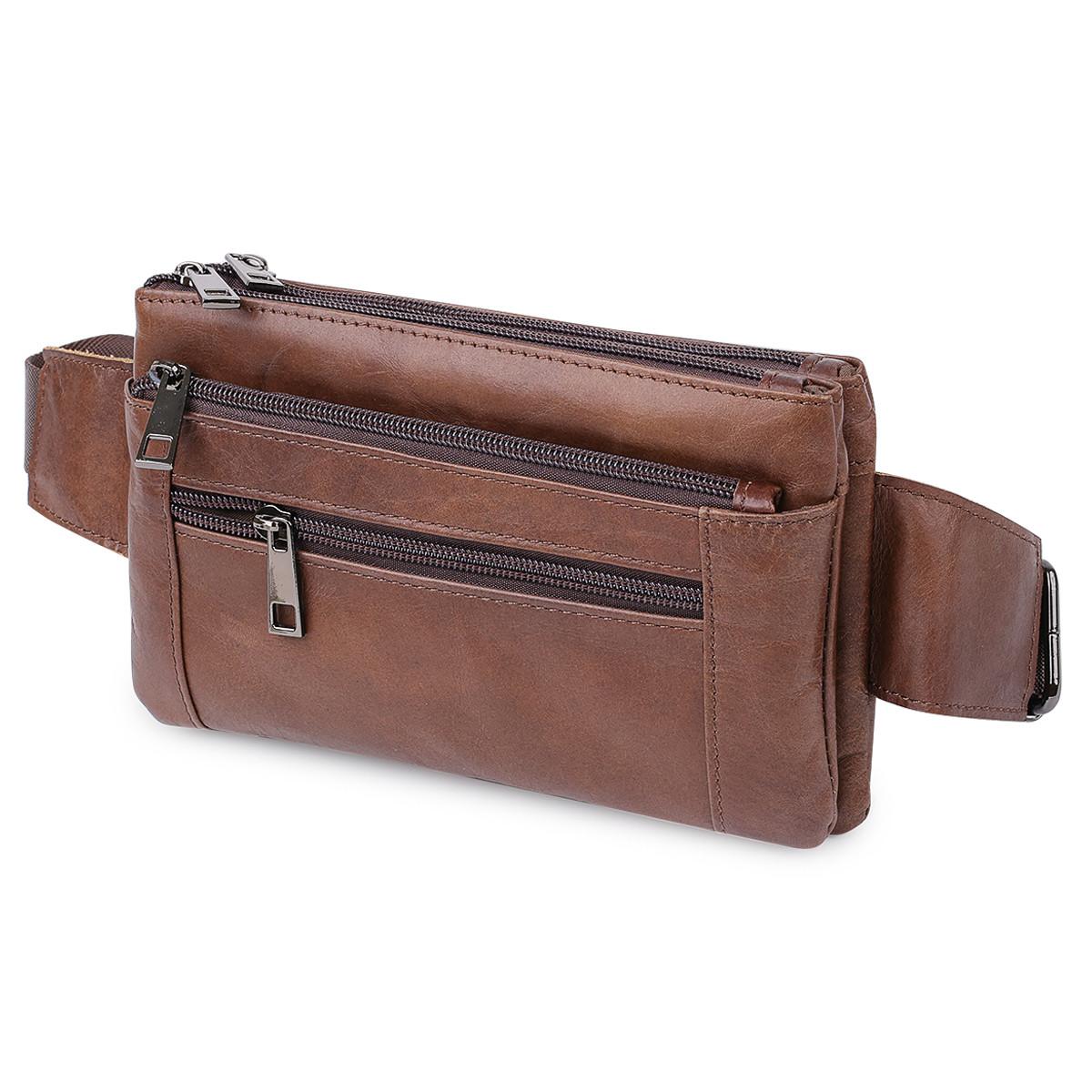 Шкіряна сумка на пояс унісекс Vintage 20457 Коричневий, фото 1