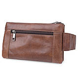 Шкіряна сумка на пояс унісекс Vintage 20457 Коричневий, фото 2