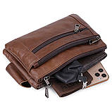 Шкіряна сумка на пояс унісекс Vintage 20457 Коричневий, фото 7