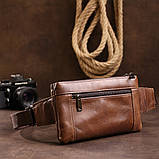 Шкіряна сумка на пояс унісекс Vintage 20457 Коричневий, фото 9