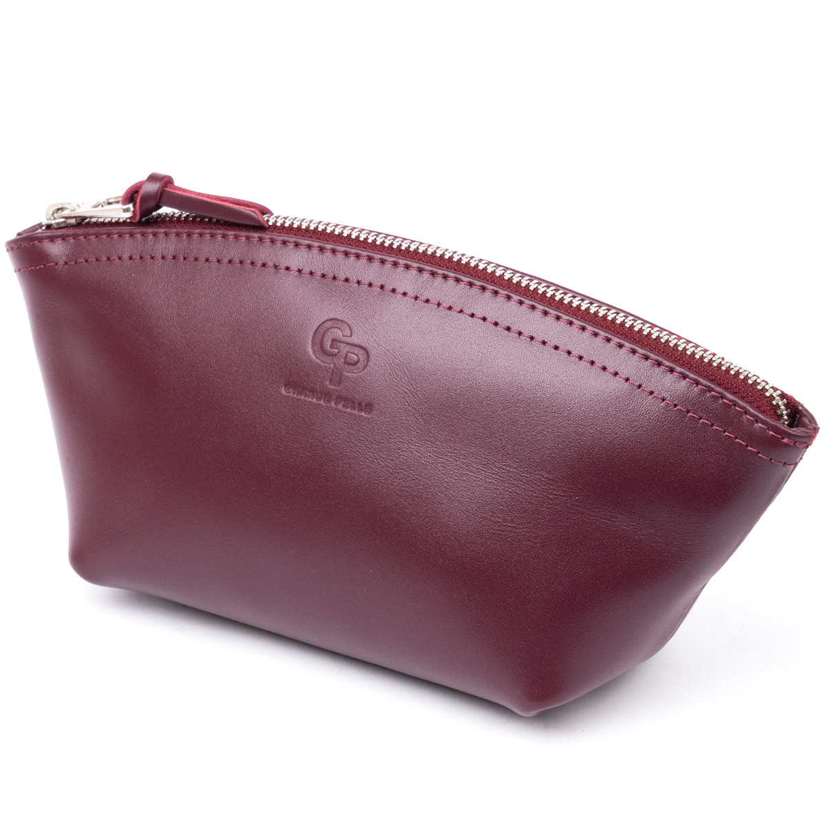 Жіноча косметичка зі шкіри Amelin GRANDE PELLE 11300 Сливова, фото 1