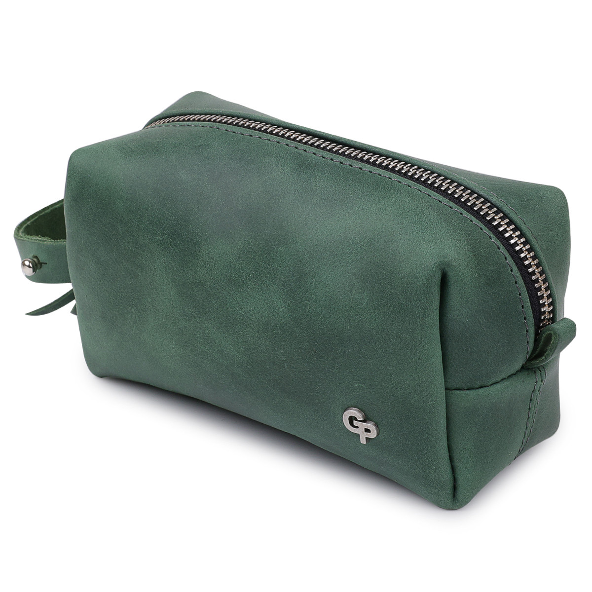 Шкіряна косметичка унісекс GRANDE PELLE 11571 Зелений, фото 1