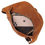 Шкіряна чоловіча вінтажна сумка на пояс Vintage 20371 Коричневий, фото 4