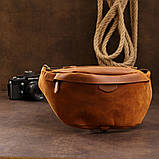 Шкіряна чоловіча вінтажна сумка на пояс Vintage 20371 Коричневий, фото 5