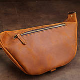 Шкіряна чоловіча вінтажна сумка на пояс Vintage 20371 Коричневий, фото 6