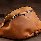 Шкіряна чоловіча вінтажна сумка на пояс Vintage 20371 Коричневий, фото 8