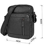 Сумка Vintage 14527 з натуральної шкіри Чорна, фото 3