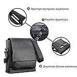 Сумка чоловіча SHVIGEL 11112 шкіряна Чорна, фото 4
