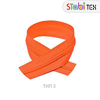 Застібка-блискавка спіральна метр. тип3 (182м) 9г/м Помаранчевий фосфорний 574