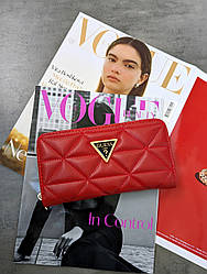 Гаманець Guess великий стеганий червоний Є