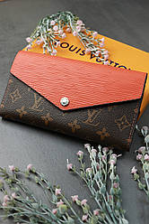 Гаманець Louis Vuitton конверт великий помаранчевий LUX якість у фірмовій коробці