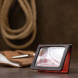 Шкіряна вінтажна обкладинка для прав GRANDE PELLE 11535 Чорний, фото 6