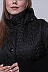 Куртка - пончо осіння жіноча великого розміру модні чорний, фото 5