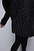 Куртка - пончо осіння жіноча великого розміру модні чорний, фото 7