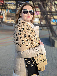 Двосторонній шарф Louis Vuitton бежевий Є