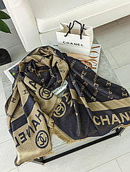 ПАЛАНТИН ШАРФ CHANEL двосторонній бежево-синій Є