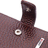 Компактний гаманець для чоловіків з натуральної шкіри KARYA 21326 Коричневий, фото 5