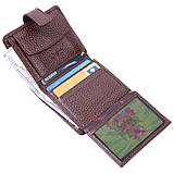 Компактний гаманець для чоловіків з натуральної шкіри KARYA 21326 Коричневий, фото 7