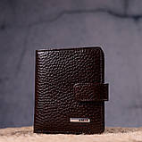Компактний гаманець для чоловіків з натуральної шкіри KARYA 21326 Коричневий, фото 9