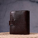 Компактний гаманець для чоловіків з натуральної шкіри KARYA 21326 Коричневий, фото 10