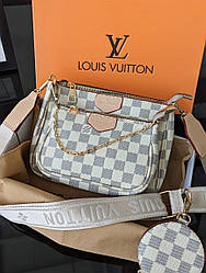 Сумка клатч Louis Vuitton 3в1 білий+чорний В наявності