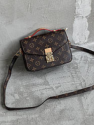 Сумка Louis Vuitton Pochette LUX Small size коричневий+беж Є
