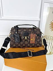 Сумочка Louis Vuitton великий саквояж коричневий+чорний Є
