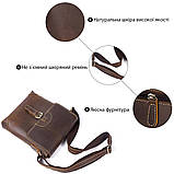 Сумка чоловіча Vintage 14675 Коричнева, фото 5