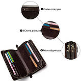 Клатч чоловічий з ременем Vintage 14679 Коричневий, фото 4