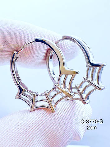 Сережки Xuping родій, фото 1