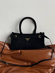 Сумка Prada Medium Suede Tote Bag чорний Є