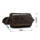Сумка на пояс Vintage 14726 Коричнева, фото 3