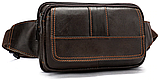 Сумка на пояс Vintage 14726 Коричнева, фото 7