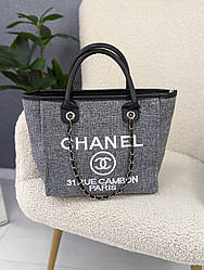 Сумка шопер Chanel Deauville Large світло-сірий Є
