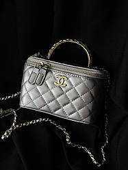 Сумка Chanel Classic Lambskin серебро Є